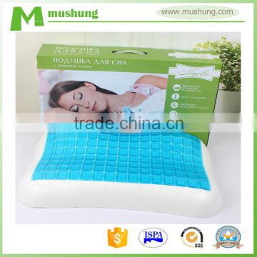 Polyurethane Visco Elastic Sleep innovation contour cool gel memory foam pillow