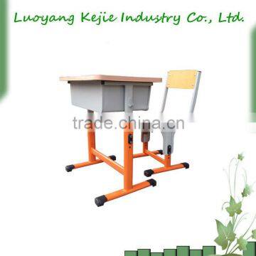 2014 New style classroom furniture steel frame school desk with chairs desk and chair for children adjustable tables and chairs