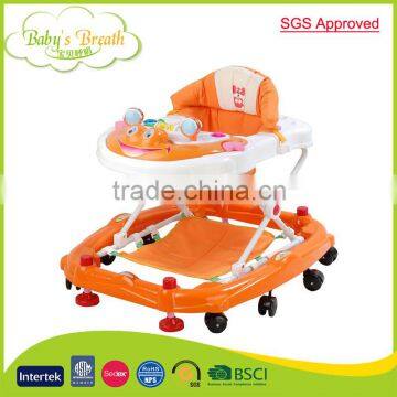 BW-13 SGS approved new model 8 swivel wheels outdoor softextile baby walker china                        
                                                Quality Choice