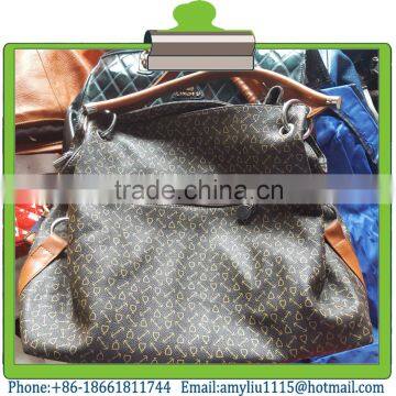 Fashion design second hand clothes used ladies handbags