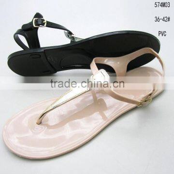 2016 Flat Sandals For Women Ankle-Strap Casual Women Summer PVC Jelly Sandals