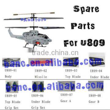 Spare Parts for U809 RC Helicopter UDY Accessories