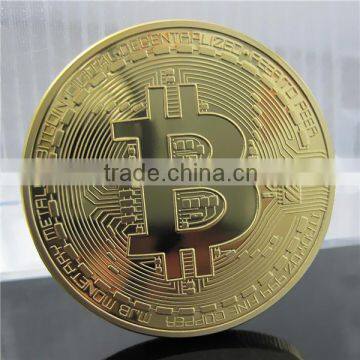 Hot Sale Gold Plated Bitcoin / High Quality Souvenir Coin / European Challenge Coin