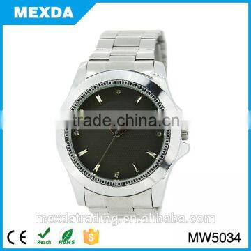 2015 fashion man quartz steel strap watch stainless steel bracelet