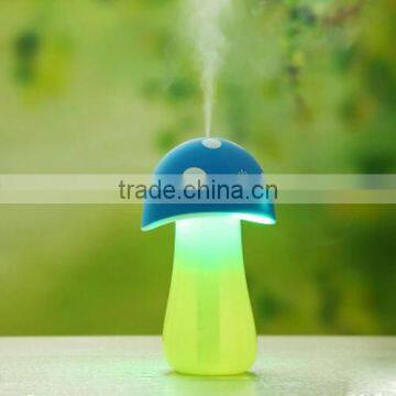 Air Ultrasonic Humidifier Mini Portable, Mushroom Diffuser Air Purifier LED Light for Office / Car / Home