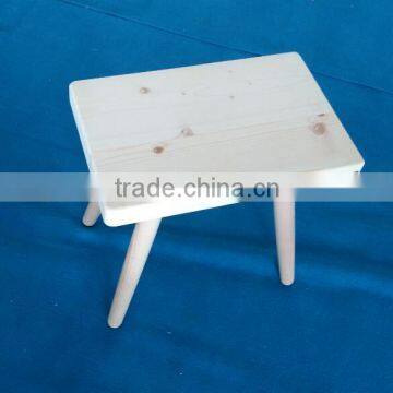 solid wood taboret low stool, square disassemble wood trestle creepie