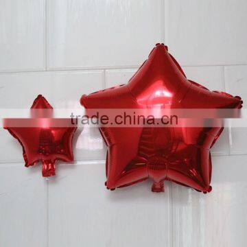 5 Inch Start Shape Pure Color Foil Helium Balloons for Birthday Supplies photo-4