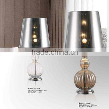 2015 New design Bedside Antique Classic Power Outlet diy desk lamp with unique lampshade and metal base                        
                                                Quality Choice