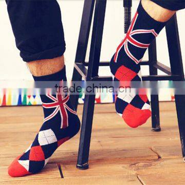 Custom White Striped And Star Design Half Terry Elastic Cuff Cotton Men Sport Socks Quality Choice photo-6