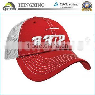 Custom red mesh 6 panel baseball cap F term trucker cap