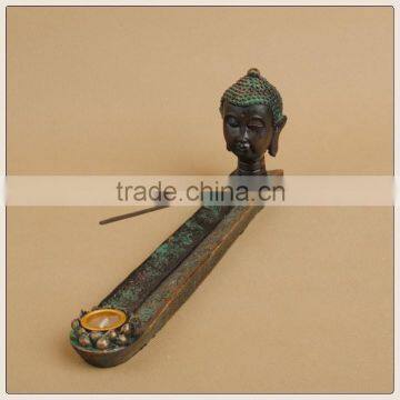 Thai buddha head statue Incense Stick Holder, resin Incense Burner