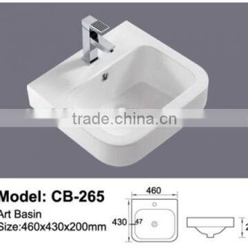 fancy wash basin ceramic sink for fashion curved cabinet