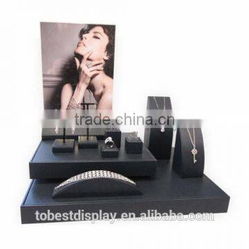 elegant smooth surface black shenzhen factory acrylic jewelry display stand/acrylic jewelry display