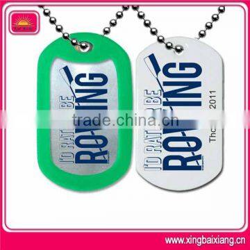 fashion new design custom dog tag with covering rubber