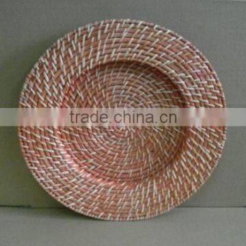 Rattan/bamboo charger plate