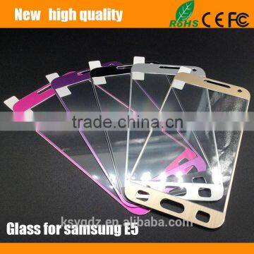 2.5D Color Titanium alloy Tempered Glass Screen Protector for Samsung E5