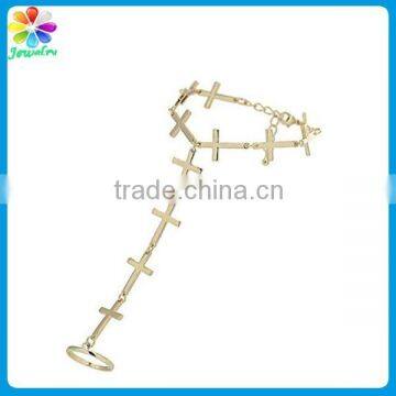 Multi Layers Gothic Punk Style Beaded Women Lady Brand Rose Gold Bracelet photo-3