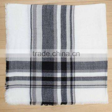 Women's Soft Tartan Checked Plaid Scarf Shawl Cape Blanket Shawl Wrap Scarf Poncho photo-3