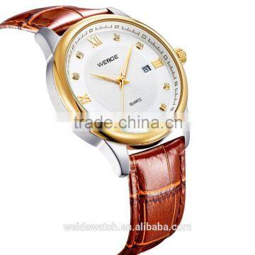 2015 WEIDE Fashion Alloy Couple Watch Gold Rose Watches For Men Cheap Watches In Bulk Sapphire Wristwatch WG93008 photo-5
