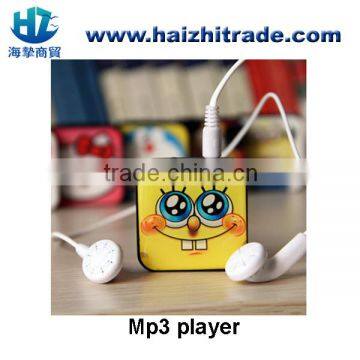 cheap bulk square shaped mini mp3, cartoon music box mp3 players