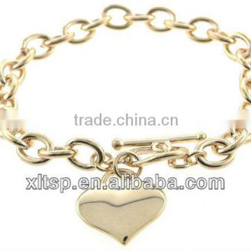 CB50 Newest Heart Golden Chain Bracelets 2014