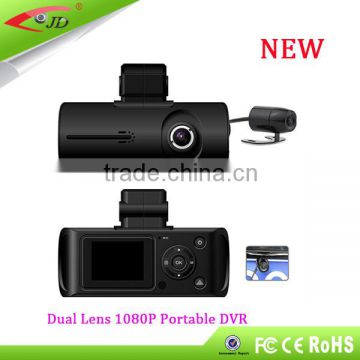 720P 1.5 Inch TFT lcd portable dual lens camera car dvr