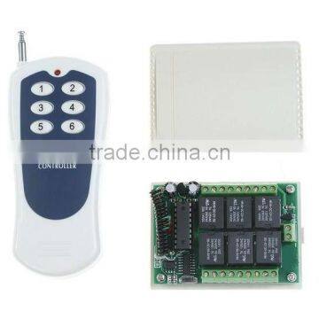 6 channel wireless switch, wireless remote control switch 303MHz/335MHZ/315MHZ/433MHz/868MHZ