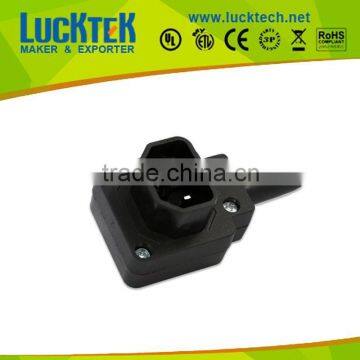 IEC 320 C14 down angle connector power plug adapter