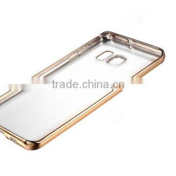 Clear Hard Back TPU Gold Electroplating Bumper Case Cover For Samsung S7 & S7 Edge photo-5