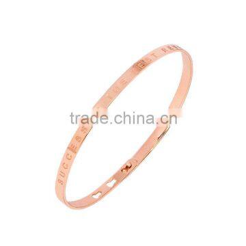 Memories Bangles With Customize Design Word 'SUCCESS IS THE BEST REVENGE' With 4mm/7mm Width photo-2