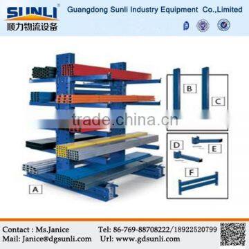 Heavy Duty Double Side Cantilever Arm Steel Pipe Storage Rack