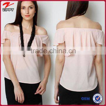 Wholesale Women Clothing New Fashion Women Tops Off-Shoulder Top for Women