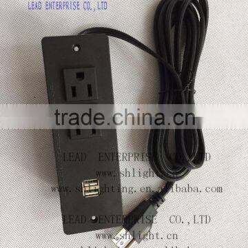 US Standard Recessed Mounted 2-outlet With 2 Combined USB Port photo-2