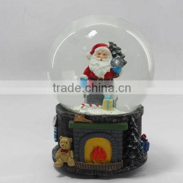 resin christmas santa clause snow globe