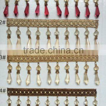 [YZLACE] Tassels Lace Curtains Wholesale 10087