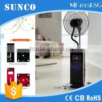 2016 top model touch control cooling fan mist fan