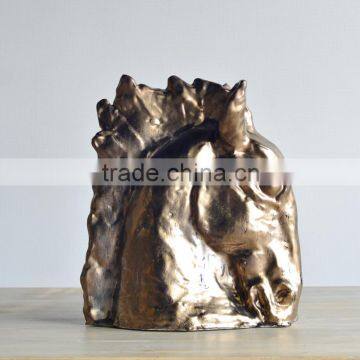 Horses Collection Bronze Finished Horse Head Bust Figurine                        
                                                Quality Choice