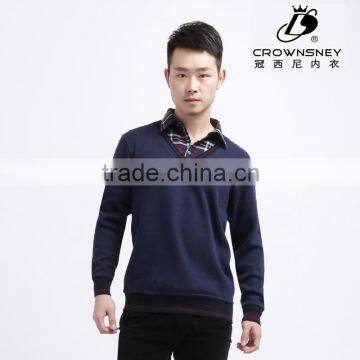 Custom Men's Clothes shirt collar thickThermal underwear made in china