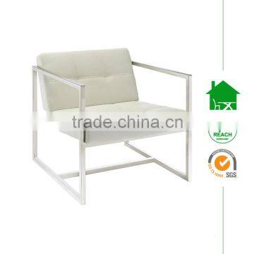 DC-4143 white PU dining chair