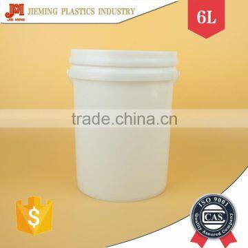 Cylindrical Plastic Barrels, 6kg Plastic Wood Coating Container, Buckets With Secure Seal Lid photo-1