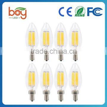 C35 2W LED Cool warm Filament Bulb Candle Lamp Light