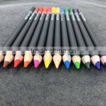 12c 7 Inch High Quality Color Dipped Matt Black Round Bar Color Pencil photo-3