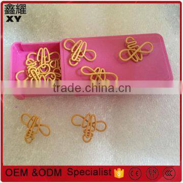 Wholesale price Promotional gifts custom colorful bee shape paper clip with plastic box