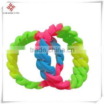 Colorful cheap custom silicone bracelet