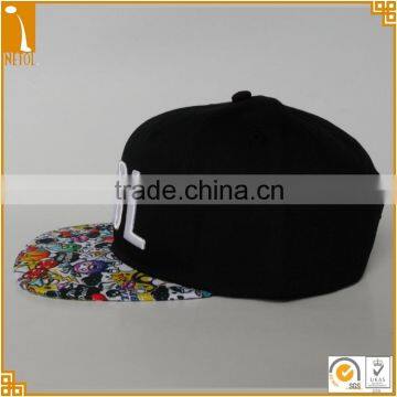 Custom 6 Panel Printed Bill 3D Embroidered Snapback Baseball Caps photo-3