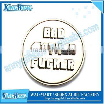 Blank silver plated custom logo design Ball Marker