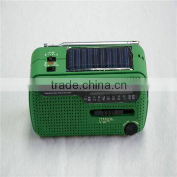 Design Solar Emergency Radio, Hand Crank to Wind Up, Flashlight, Phone Charger, Green photo-3