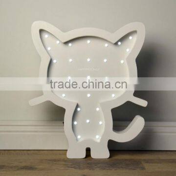 Cat Night Light / Wooden Night light / Marquee led light / Wall Decor