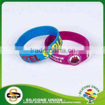 hot selling custom silicone bracelet silicone wristbands with color filled