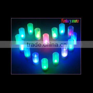 sound control led candle with frosted cup